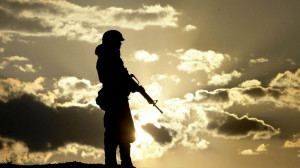 Soldier In Sunset | 1600 x 900 | Download | Close