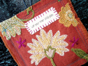 Inspirational Quote fabric wall hanging fiber art fabric sign inner ...