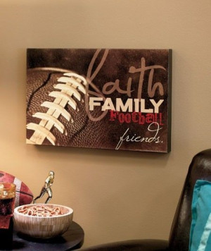 Faith Family Friends SPORTS Wall Art Decor Football Game Room Man Cave ...