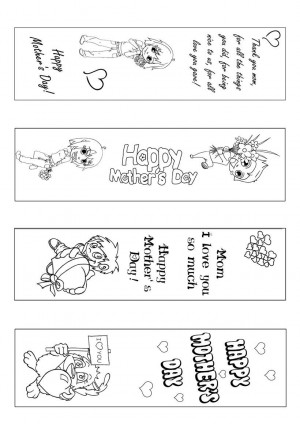 Mother's Day bookmark coloring page - Coloring - Miscellaneous ...