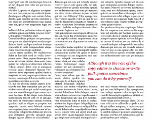 This wraps up our topic about pull-quotes. Hope you like it and if you ...