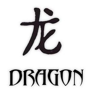 Tattoo of Chinese Letters Kanji Word Dragon