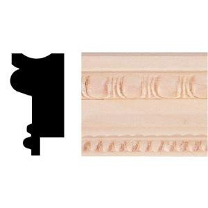 House of Fara 3/4 in. x 1-1/2 in. x 8 ft. Basswood Chair Rail/Wainscot