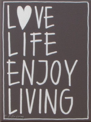 Kiz Quotes Canvas - Love Life Enjoy -
