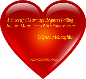 Really Awesome Quote On Marriage By Mignon McLaughlin.You Can Share ...