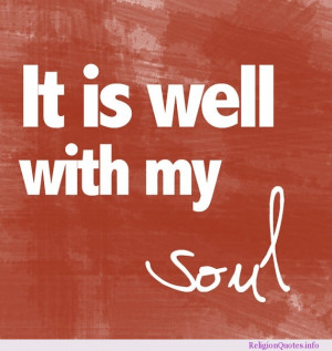 It is well with my soul