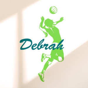 ... volleyball wall decal with a custom name decal from Cozy Wall Art