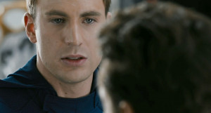 Photo of Chris Evans, who portrays Steve Rogers in 