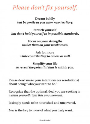 2014 Resolution: Please Don't Fix Yourself - Jess Lively