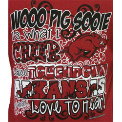 Arkansas Razorbacks T-Shirts - WOOO PIG SOOIE IS WHAT I CHEER