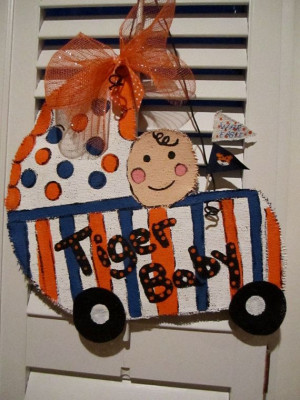 Tiger Baby Burlap Door Hanging/ Door Decoration by nursejeanneg, $32 ...