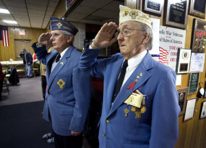 Veterans Day ceremony at the Catholic War Veterans