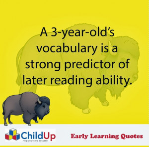 ChildUp Early Learning Quote #165: A 3-year-old’s Vocabulary…
