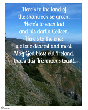 May God bless old Ireland I want to always remember what is worth ...