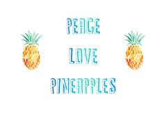 Peace, Love & Pineapples - desktop background, wallpaper, quotes ...