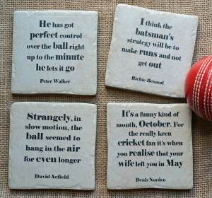 homepage > ME AND MY SPORT > FAMOUS CRICKET QUOTES COASTERS