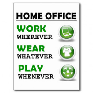 Work From Home Office Funny Quote Postcard