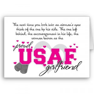 Into an Airman's eyes - Proud USAF Girlfriend Card by usmcgals