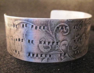 etched sterling silver buddha quote cuff (mollyheltsleydesigns, $125 ...