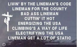 Electric Lineman Decals - WITH Lineman Climbing!