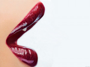 Lips Glossy Red Lips