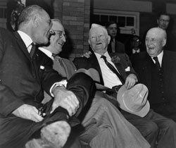 Lyndon B. Johnson, Harry Truman, John Nance Garner, and Sam Rayburn at ...