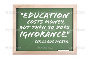 Education Quote Series Chalkboard - Stock Image
