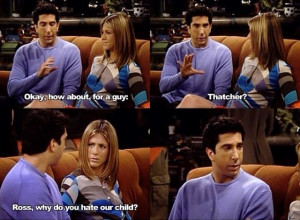 Ross and Rachel Friends tv show Funny quotes
