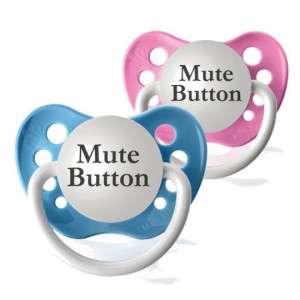 Pacifier 'Mute Button' Design