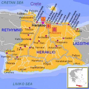 Ancient Crete Greece Map
