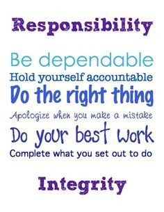 responsibility quotes for elementary students