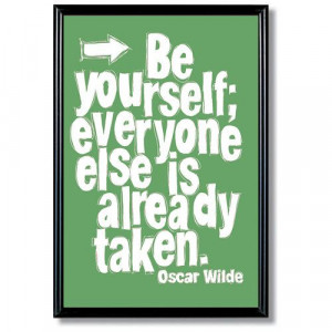 Screen-Print Poster,Typographic print, Oscar Wilde Quote , Wall Decor ...