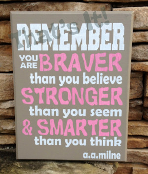 , Stronger, Smarter Winnie the Pooh Quote Christopher Robin Quote ...