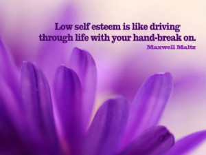 Low Self-Esteem Is Like Driving Through Life With Your Hand-Break On.