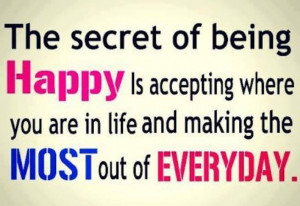 the secret of being happy