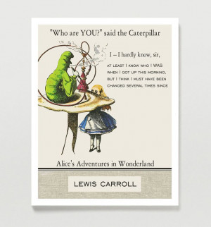 Alice in Wonderland quote - Vintage Illustration, Steampunk Decor ...