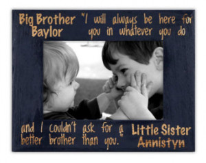 and Sister Frame-Sibling Gift-Big Brother, Little Sister-Wood Engraved ...