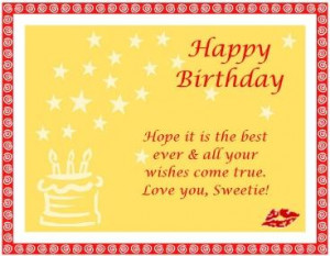 Hope It Is the best ever & all your wishes come true ~ Birthday Quote