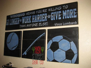 boys wall decor vince lombardi sports quote by highstreetsignco $ 75 ...