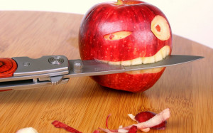 Funny Apple Knife Wallpapers Pictures Photos Images
