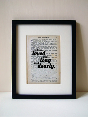 Great Expectations - Book Quote Print - Romantic Quote - Engagement ...