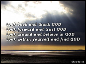 Thank God Quotes Look back and thank god
