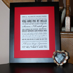 Movie Love Quotes Custom 8 x 10 Canvas by unlockmystory on Etsy, $35 ...