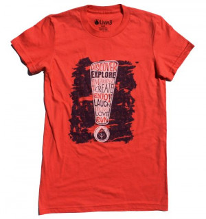 Tee with Quotes - Exclamation Shirt For Women| Livin3 Positive T Shirt ...