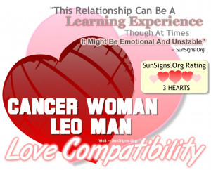 Cancer Man Leo Woman Love