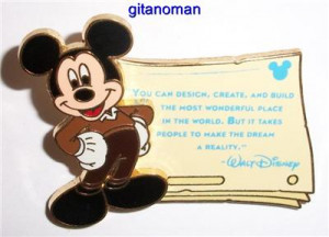... Gold Card Walt Disney Quotes You can Design Create and Build LE Pin