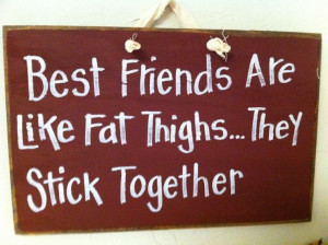Best Friends Sign Best friends are like fat
