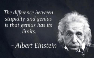 Albert Einstein Quotes stupidity genius limits