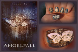 Angelfall by Susan Ee - Goregous nail art!