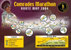 The Comrades route (2004 up run)